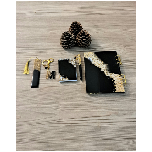 ست لوازم تحریر رزینی مشکی