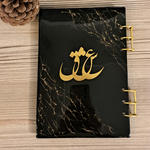 دفتر رزینی مشکی سایز A5