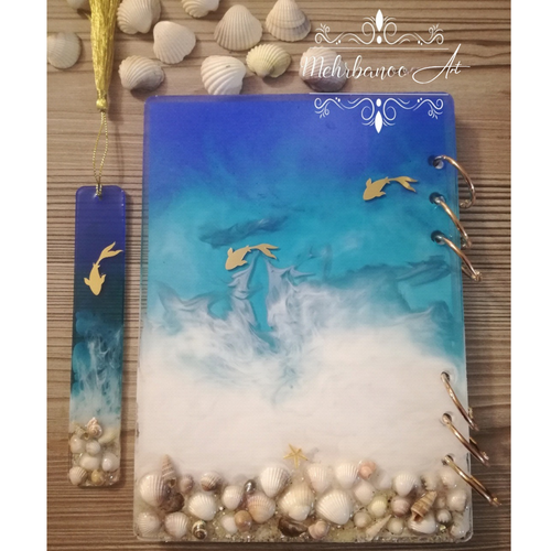 دفتر رزینی طرح دریا سایز A5