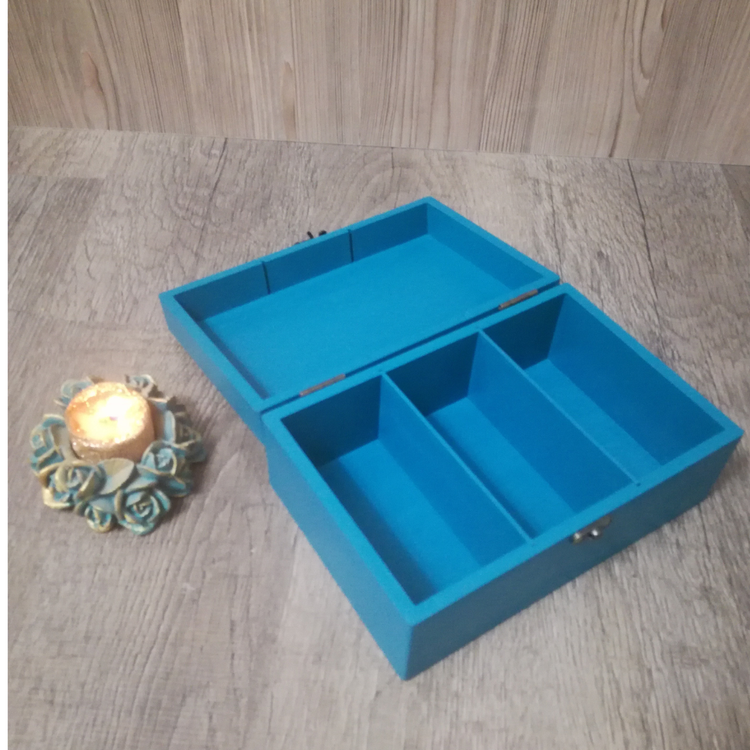 جعبه چوبی تیبگ طرح سنتی با کاور رزینی